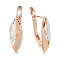 2022 new retro 585 rose gold heart earrings for woman fashion korean jewelry hip hop party girls unusual pendant earrings