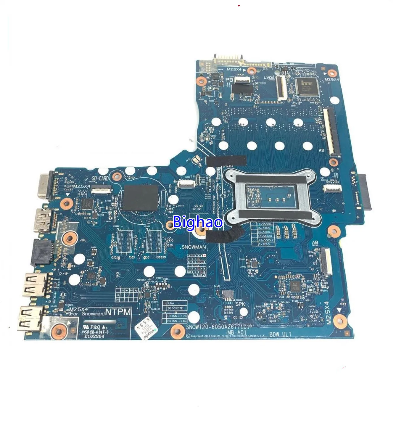

SNOWI20-6050A2677101-MB-A01 mainboard For HP 350 G2 Laptop motherboard 799571-001 onboard I5-5200 cpu tested working