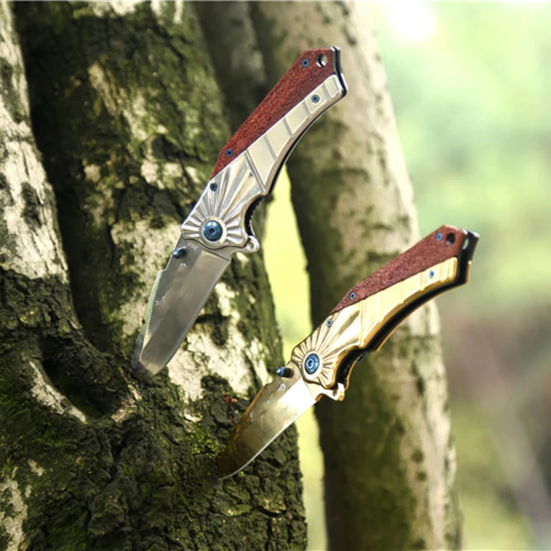 В продаже! Тактический складной нож походный охотничий клинок из золотого Титана