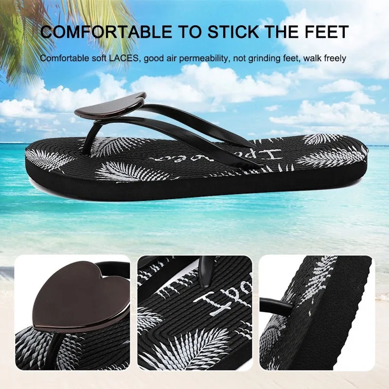 

Fashion Summer Women's Flip-flops Ladies Slippers Shoes For Women 2021 Pink Lover Open Toe Clear Women Outdoor Flat Beach Slides