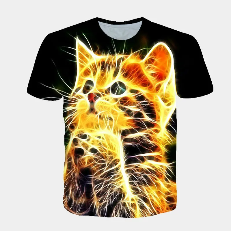 

Футболки с 3D животными для мальчиков и девочек, модная повседневная одежда на заказ 2021, новая и удобная уличная летняя одежда,