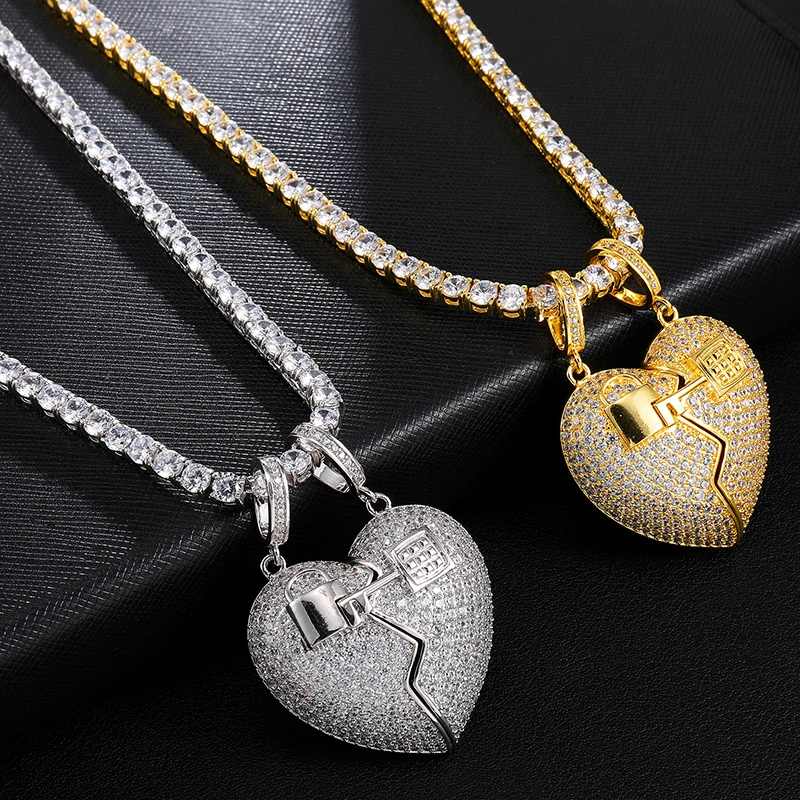 Ожерелье с подвеской D &amp Z для мужчин и женщин колье полым разбитым сердцем