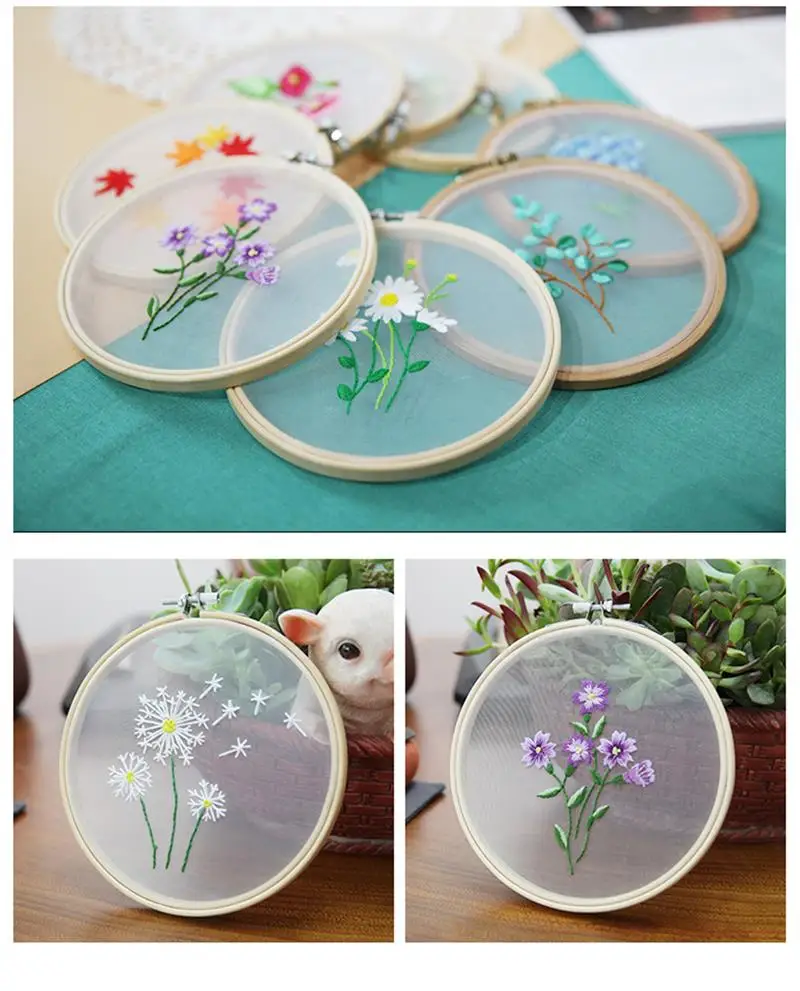 

European Style Mesh DIY Embroidery Flower Painting Cross Stitch Kit Embroidery Kit Diy Beginner Embroidery Kreuzstich Handicraft