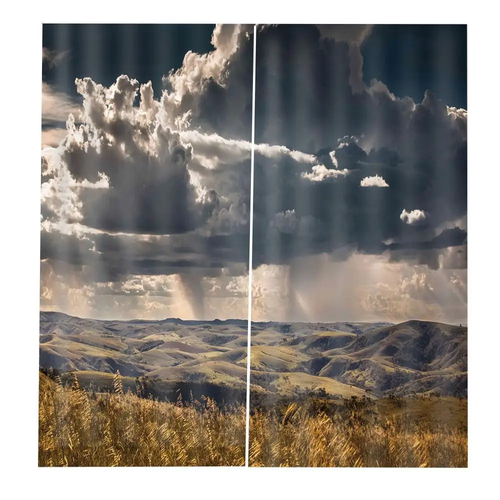 Индивидуальные природные пейзажи тематическая штора зеленые луга пейзаж