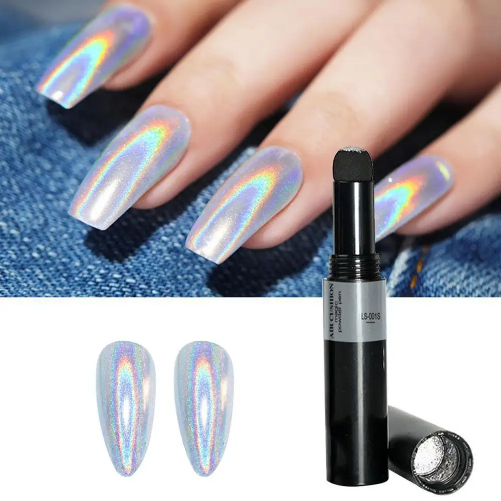 Новый продукт Подушка для ногтей перо Aurora зеркальная ручка Цветной мел One Cu