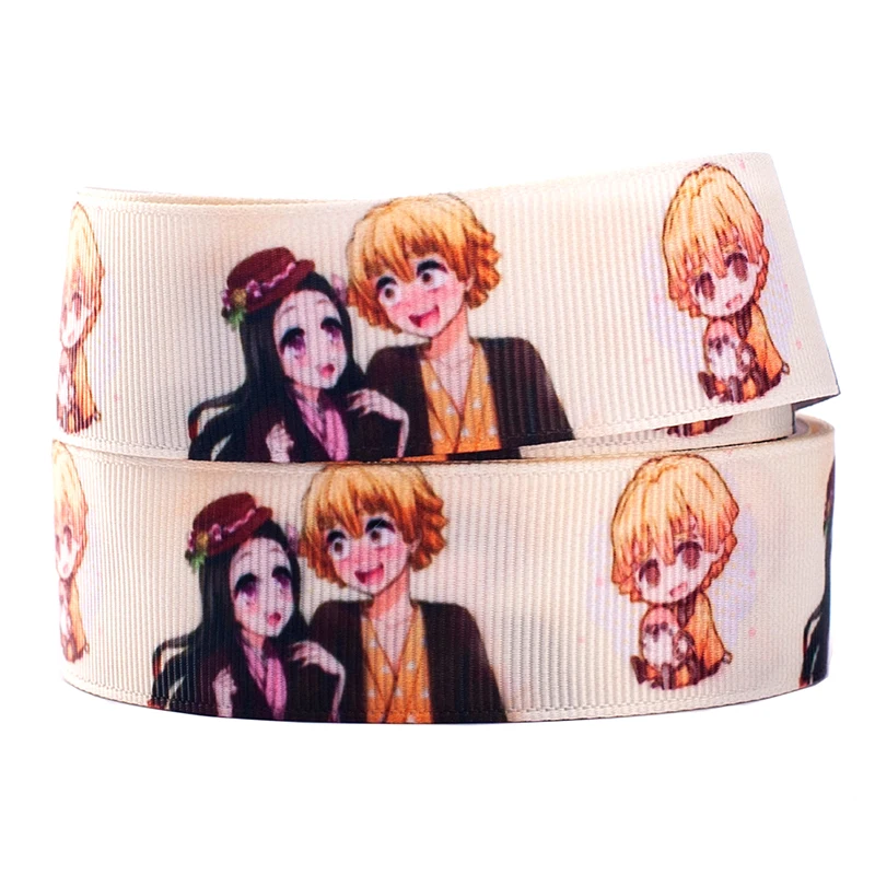 Корсажная лента с японским мультяшным рисунком Kimetsu No Yaiba 10 ярдов разные размеры |