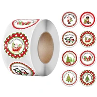 500 pieces of merry christmas handmade sticker card box packaging santa thank you label seal sticker wedding party supplies