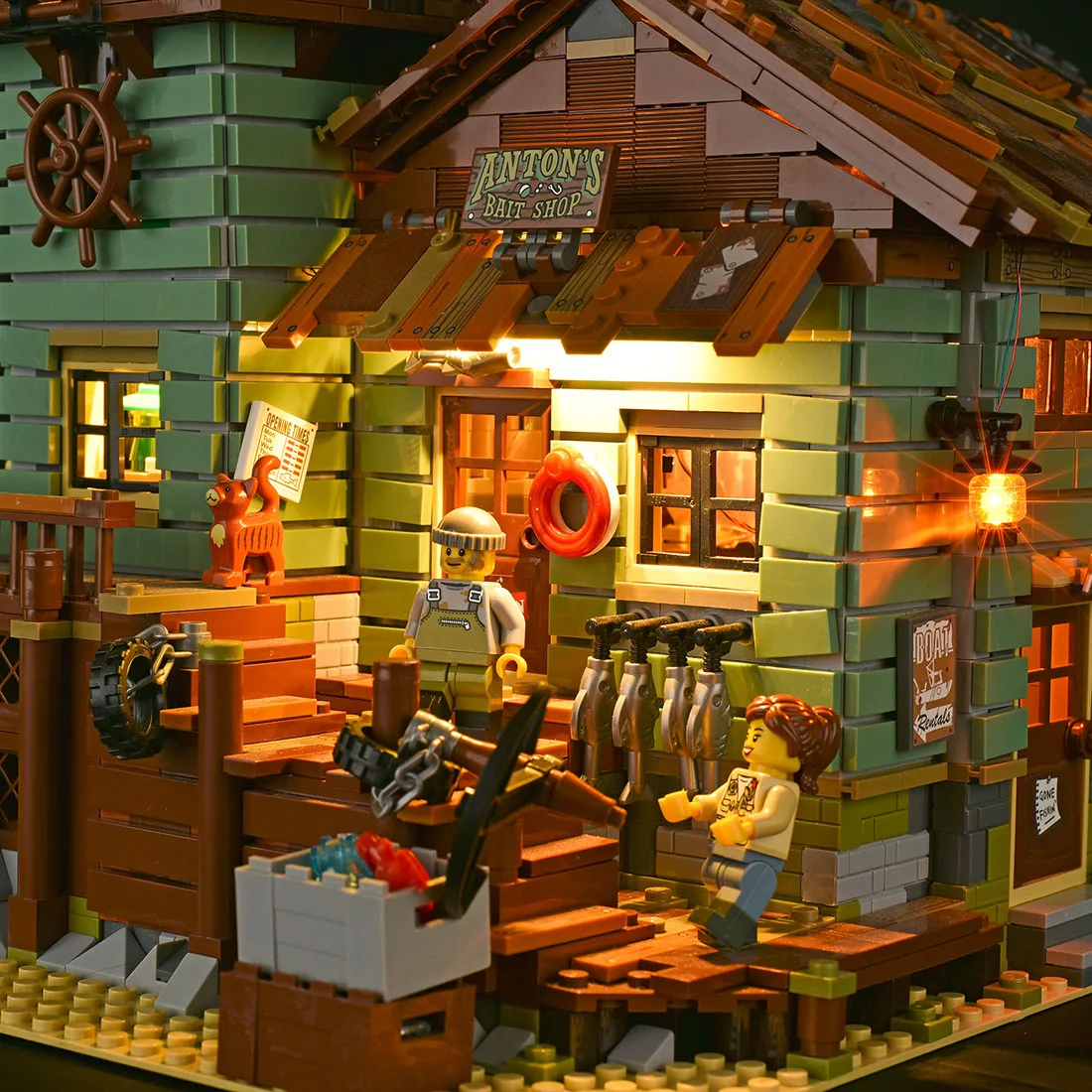 Мелкие детали для строительных блоков аксессуары USB комплект освещения рыбалки