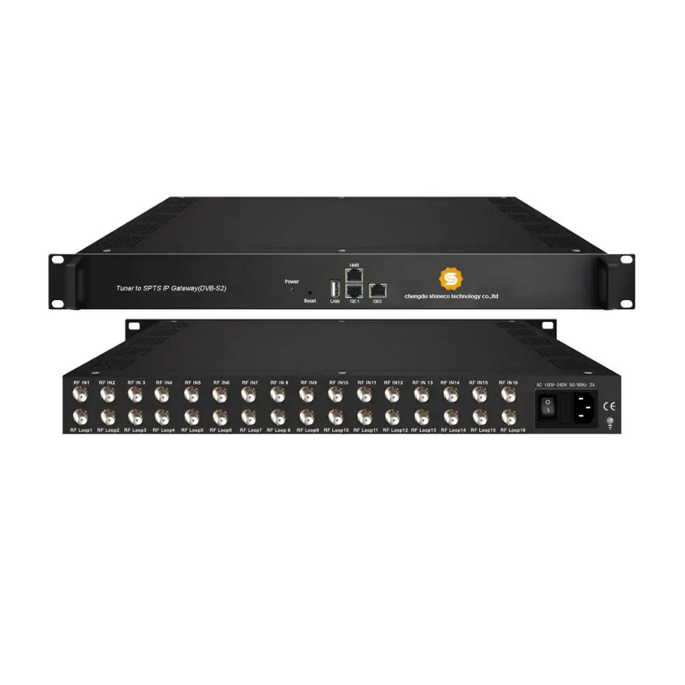 

IPTV Equipment FTA IRD 16 IN 1 ISDB-T Tuner To IP Gateway