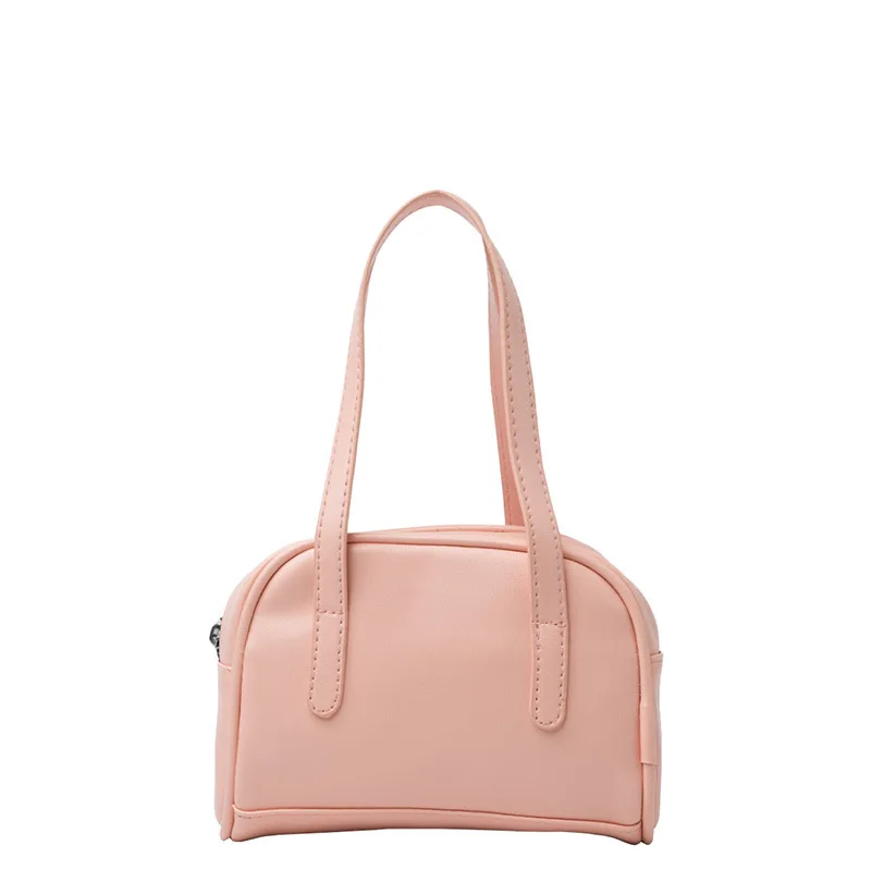 

Simple Glossy Retro Square Large Capacity Handbag Casual Contrast Color Fashion Shoulder Bag