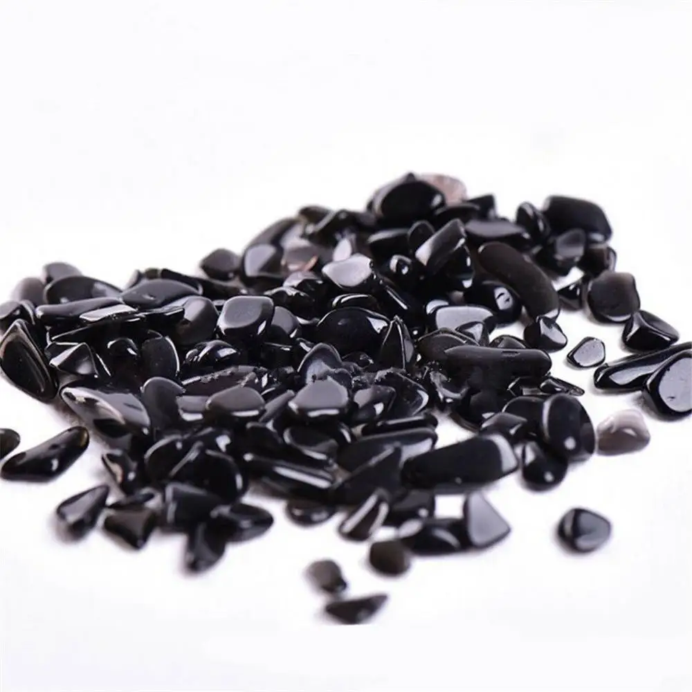 Недорогой Товар Черные искусственные обсидиановые камни для очистки|Камни| |