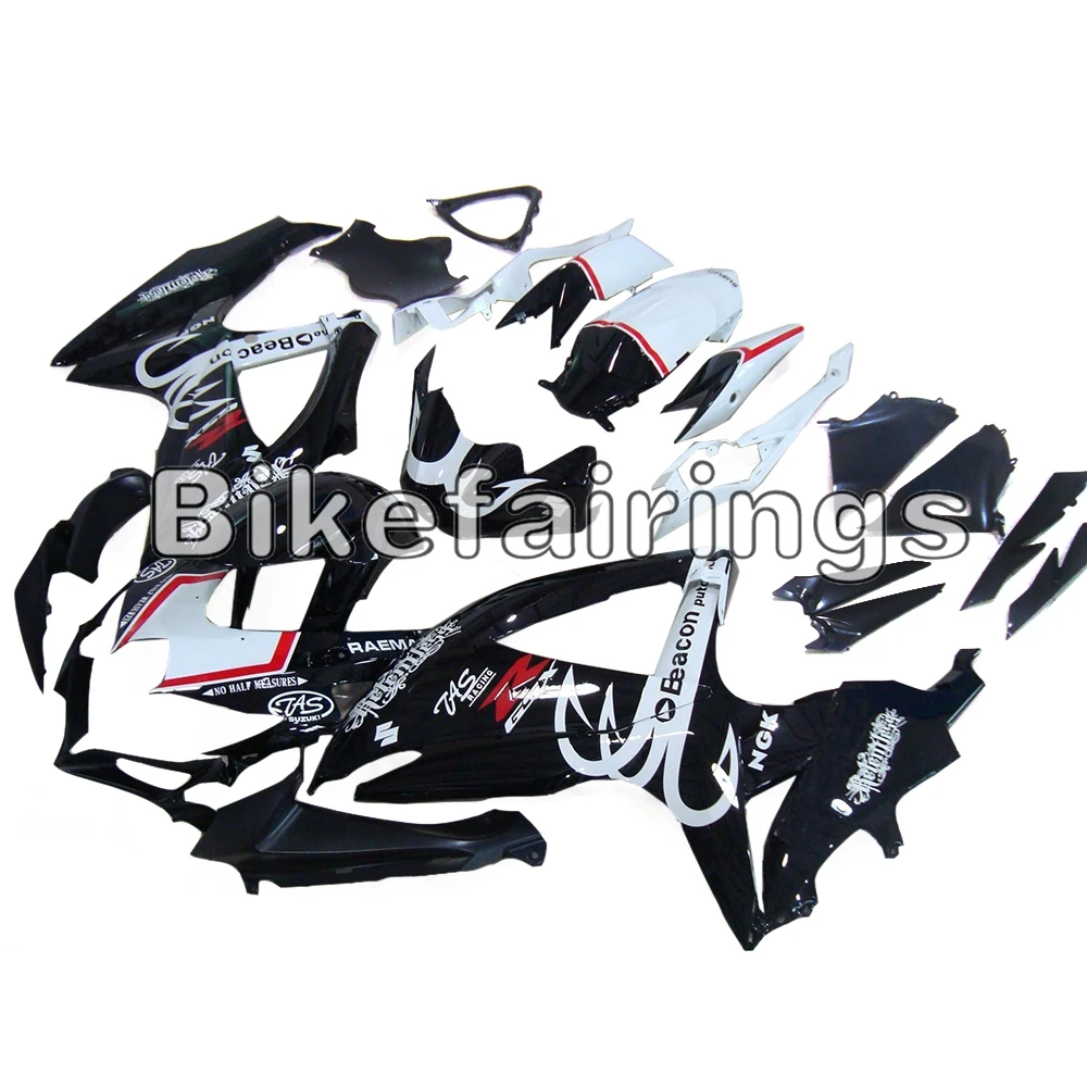 

Complete White Black Casing Fit For Suzuki 08 09 10 GSXR600 GSXR750 K8 2008 2009 2010 ABS Injection Plastic Covers
