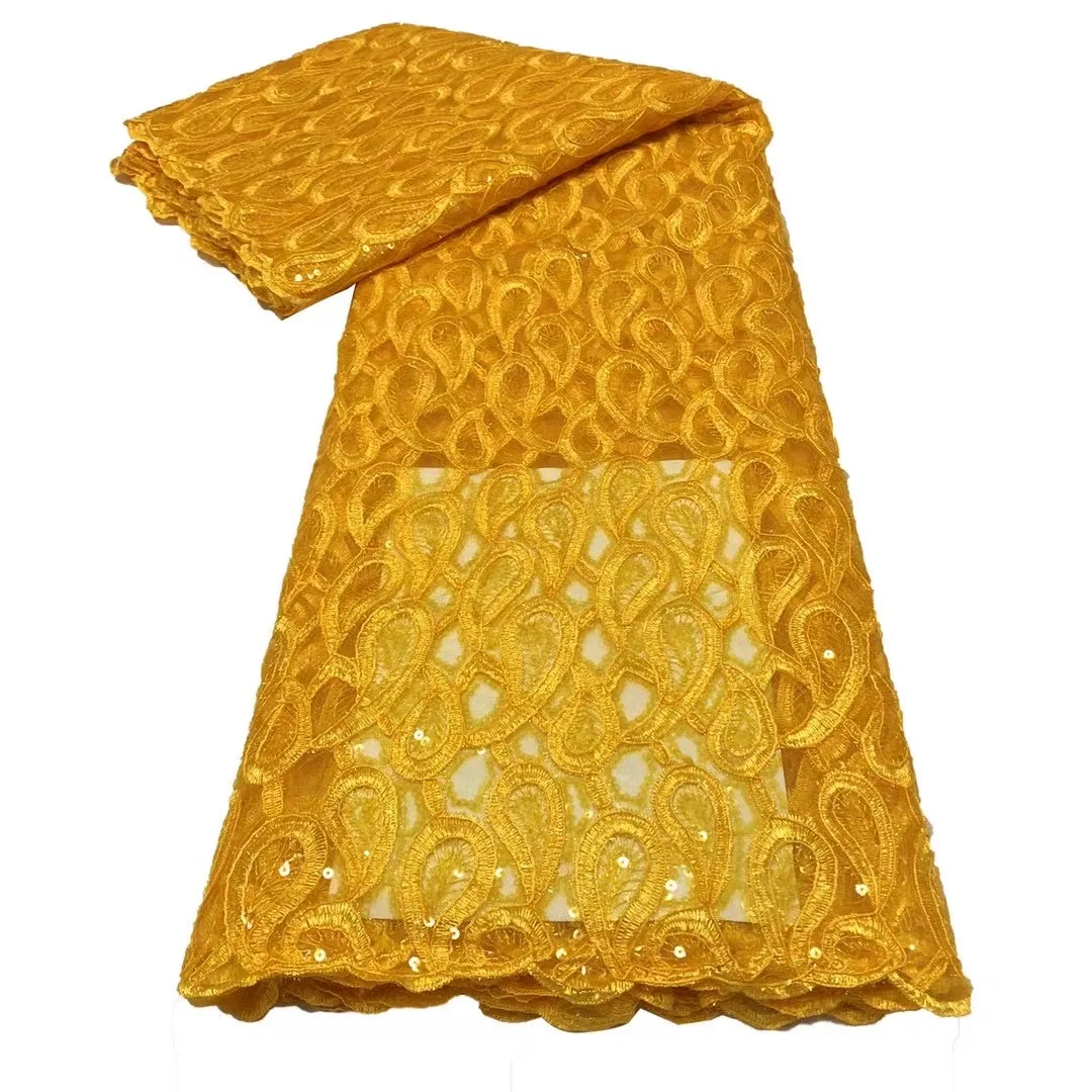 

African Lace Fabric 2021 high quality lace nigerian tulle lace fabric for women dress african French net lace 5yards