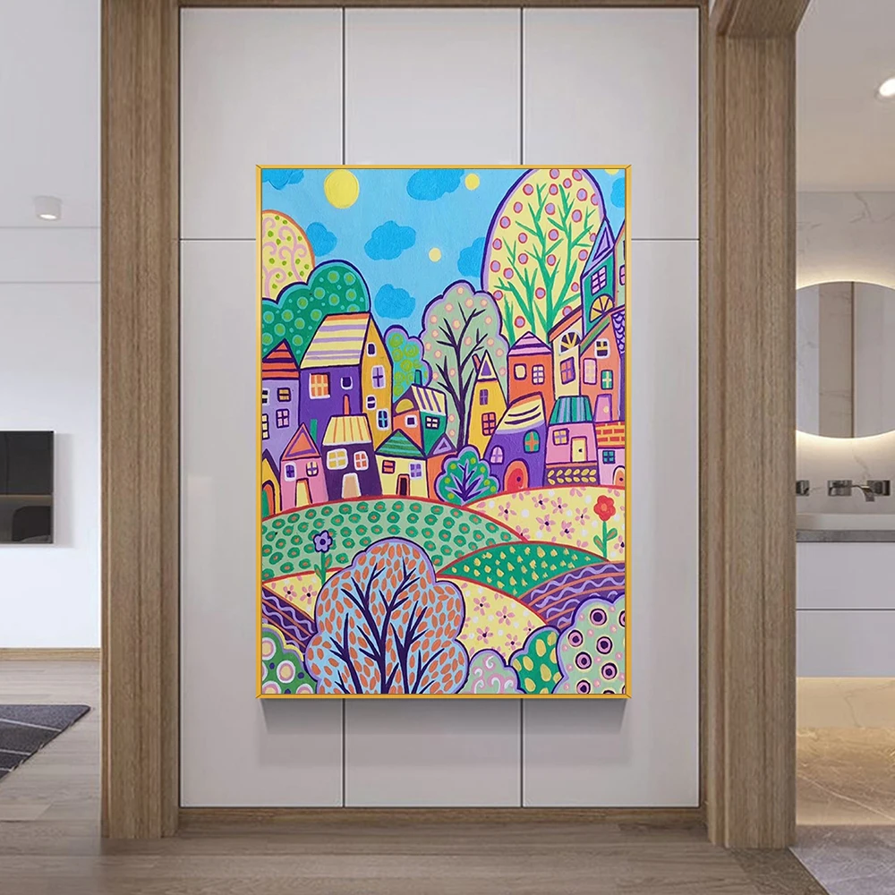 

Cartoon Diamond Painting Forest Hut Art Picture Rhinestone Embroidery Cross Stitch Exquisite Handmade Home Decoration Painting