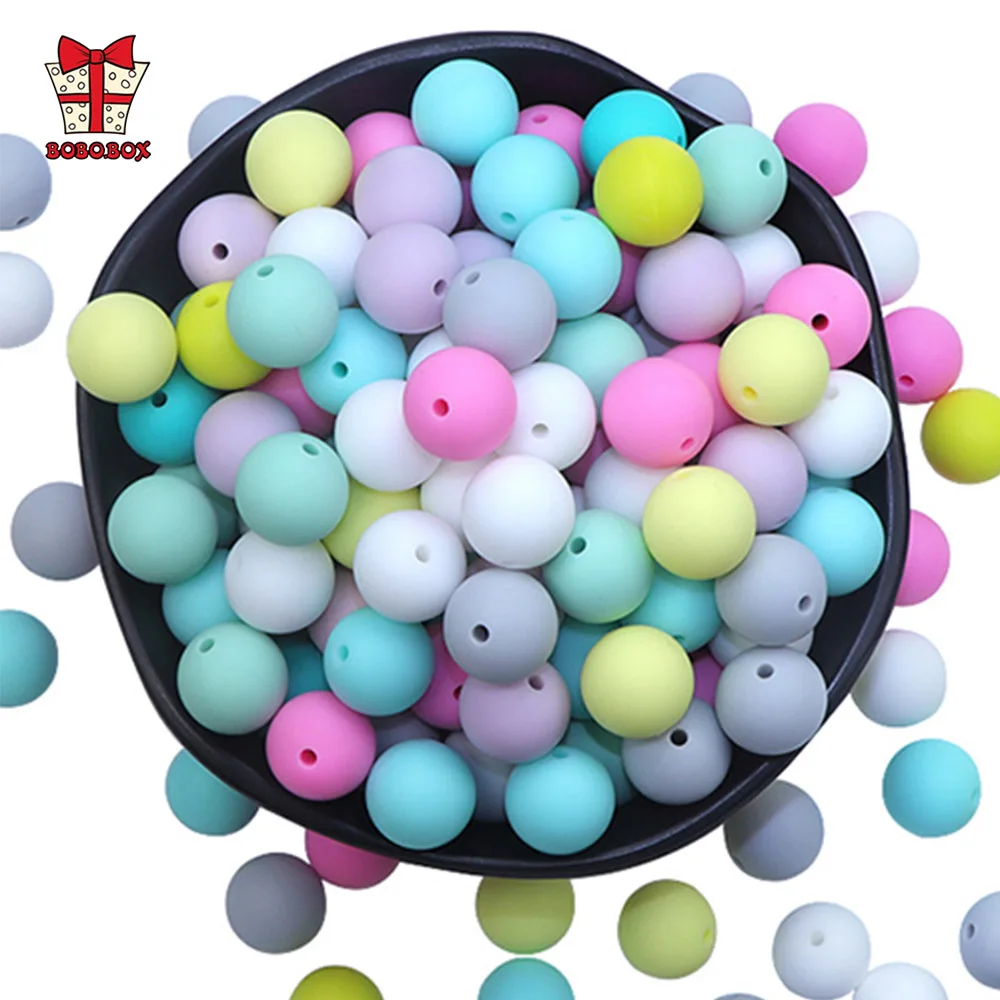 Силиконовые бусины BOBO.BOX 9 мм 50 шт./лот ожерелье для прорезывания зубов круглые
