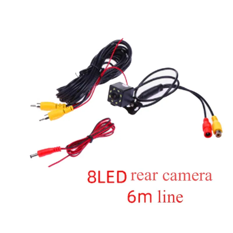 

MB8LED-DCSXTR17 8LED Lights 6m Cable Reverse Camera Night Vision 1PCS Car Universal Adjustable Wired Rear View Camera