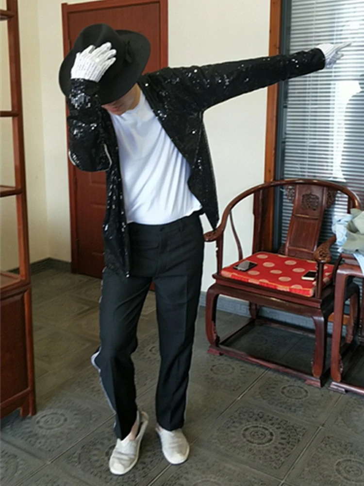 В стиле Майкла Джексона Косплэй MJ Cos костюм для детей взрослых МДж добавить свой