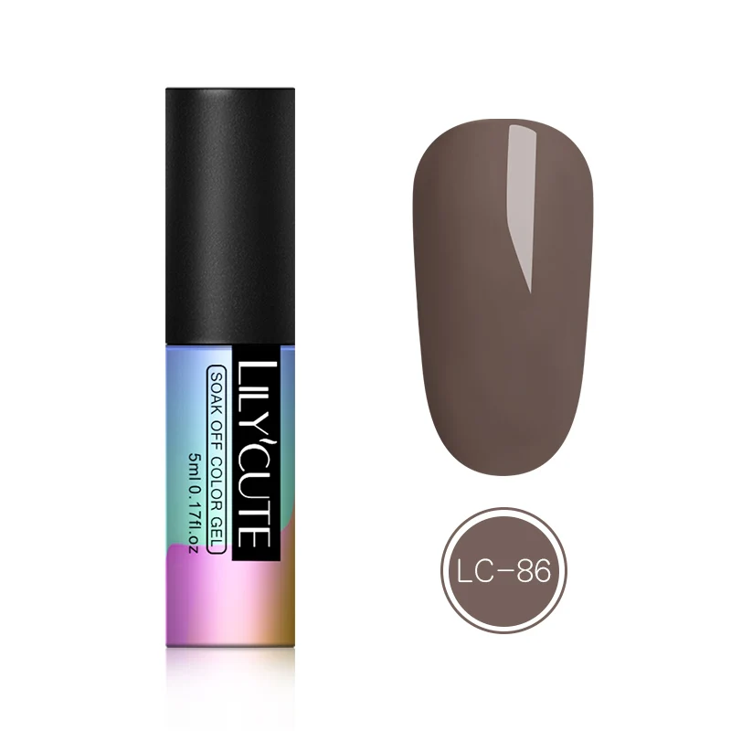 LC-86 LILYCUTE гель для нейл-арта 5 мл чистый цвет ногтей УФ светодиодный Гель-лак для Ногтей Стойкий Макарон замачиваемый лак Гель-лак для нейл-арта DIY - Цвет: LC-86