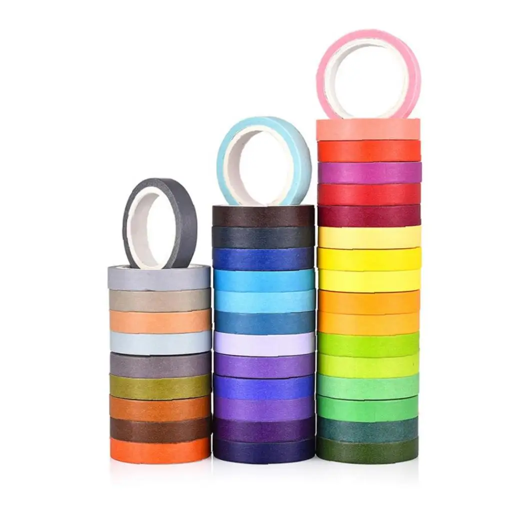 Радужная лента декоративная маркировочная офисная записываемая Цветная Клейкая