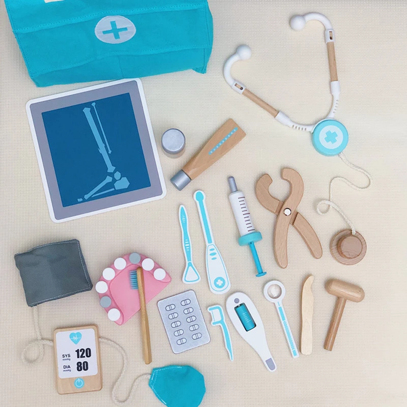 Детские игрушки деревянные имитация доктора Ранние развивающие для детей