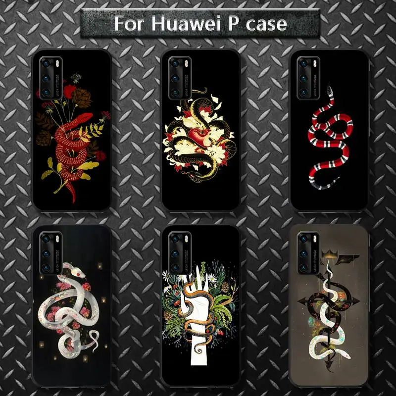 

Hand snake flower pattern Phone Case for huawei P40 pro lite P8 P9 P10 P20 P30 psmart 2019 2017 2018