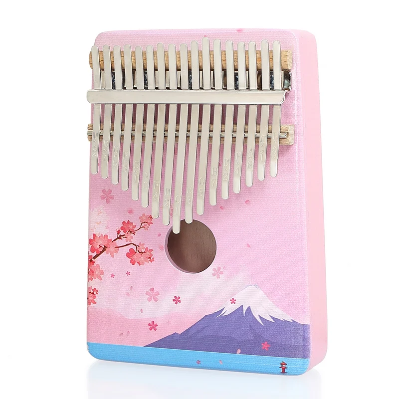 KERUS Kalimba 17 клавиш цветной деревянный портативный Пальчиковый пианино подарки для
