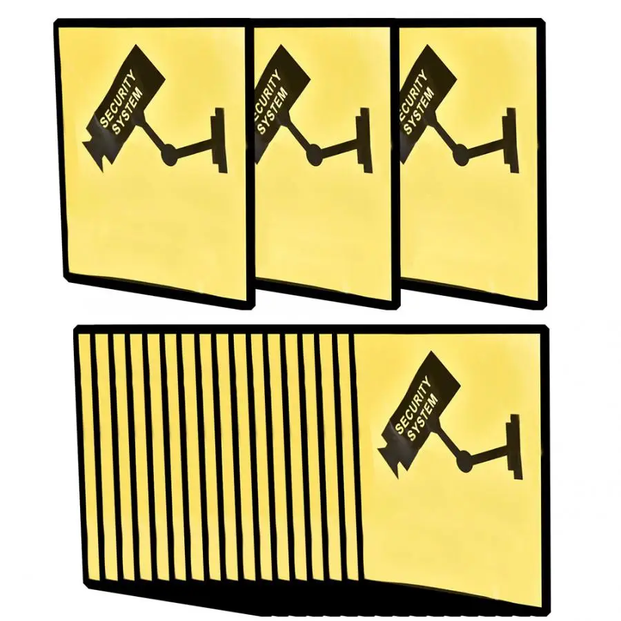 20 шт. предупреждающие наклейки для камеры видеонаблюдения|Сигнальная лента| |