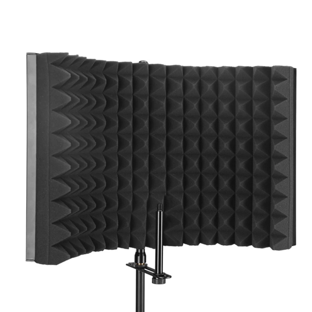 Filter Windscreen Soundproof Foldable Speaking Isolation Shield Acoustic Studio Recording Foams Panel Microphone Sound Absorber |