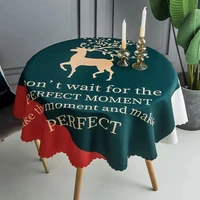 proud rose waterproof printed tablecloth round table cover tea table cloth rural cotton cover cloth home decoration christmas