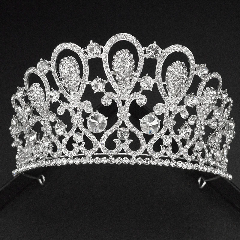 Модная европейская Золотая Серебряная Корона невесты ручной работы Женские