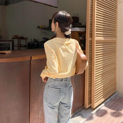 

Рубашка женская с длинным рукавом, во французском стиле