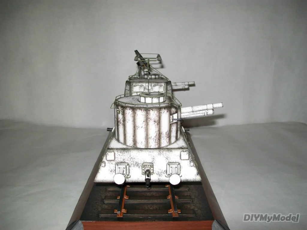 DIYMyModeI-tren blindado de D-2 sovi&eacute;tico, KIT de modelo de papel artesanal, rompecabezas de juguete hecho a mano, accesorios de pel&iacute;cula, RU (origen)-1