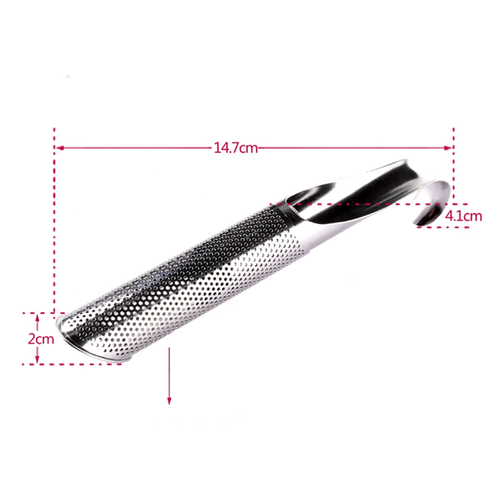 

Kitchen Teaspoon Infuser Filter Accessories new Tea Strainer Amazing Stainless Steel Infuser Pipe Design Touch Feel Holder Tool