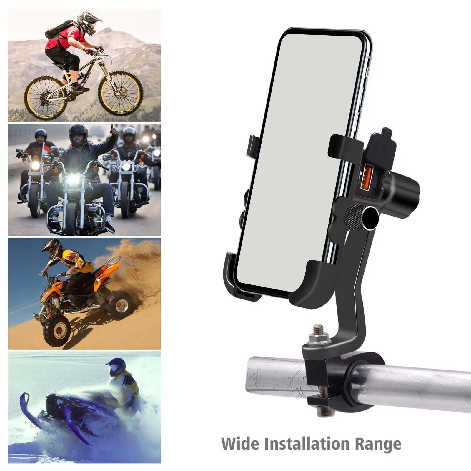 

CS-748D Waterproof DC12V-24V Universal Mobile Phone Holder for Electric Vehicles