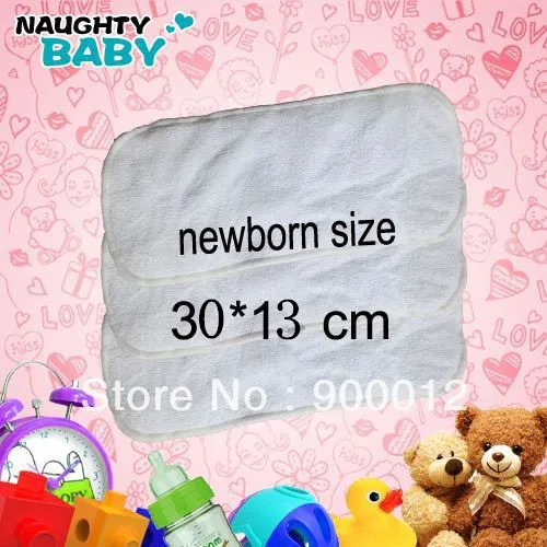 Newborn Baby Inserts Reusable Cloth Diapers Inserts for 3 layers of microfiber 150 pcs 30*13cm Free Shipping