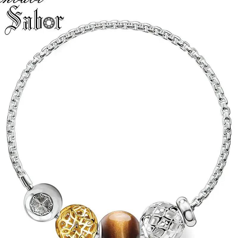 Браслеты Томас украшение цепочка серебряный цвет модные ювелирные изделия для