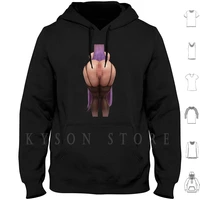 hentai bend over pussy booty hole hoodie long sleeve cotton purple hair spread pussy vagina lips pink hole