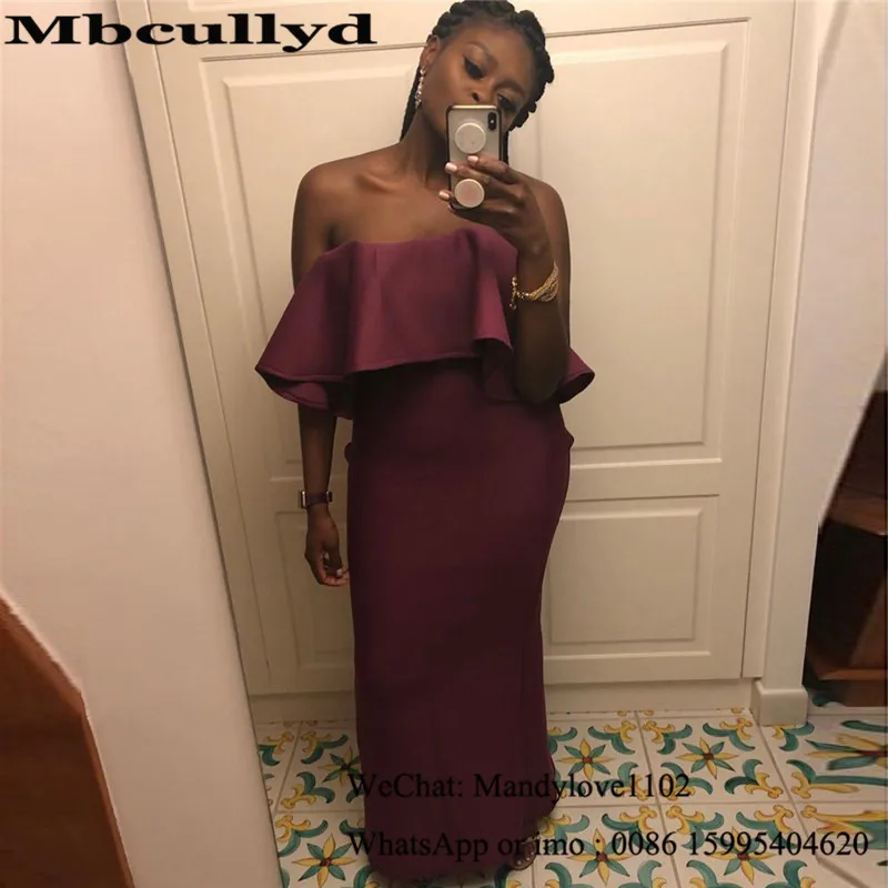 Mbcullyd бордовое сатиновое длинное платье подружки невесты 2020 с открытой спиной