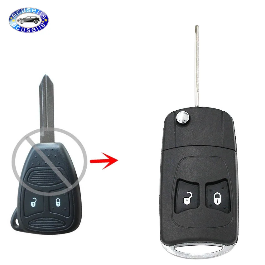 Новый Сменный 2 кнопочный флип чехол для ключа автомобиля обновленный Chrysler CROSSFIRE