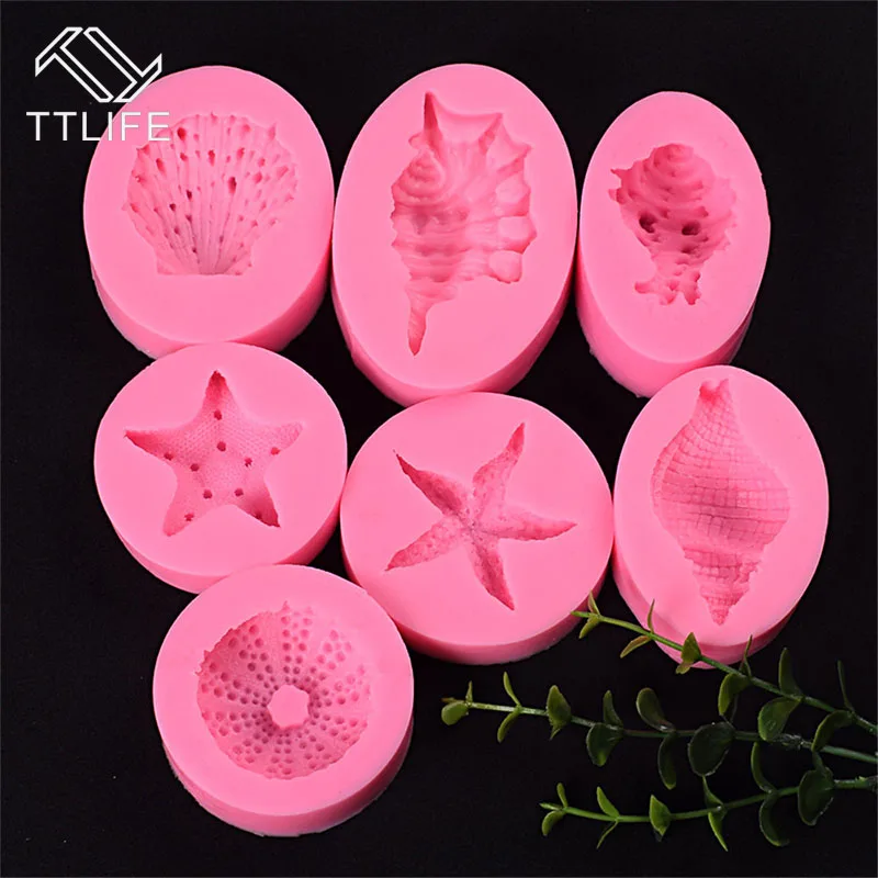 TTLIFE Sea Shell Форма силиконовые формы для пирожных Fondant Gumpaste для шоколада конфет мыла торт украшения инструменты Fimo глины