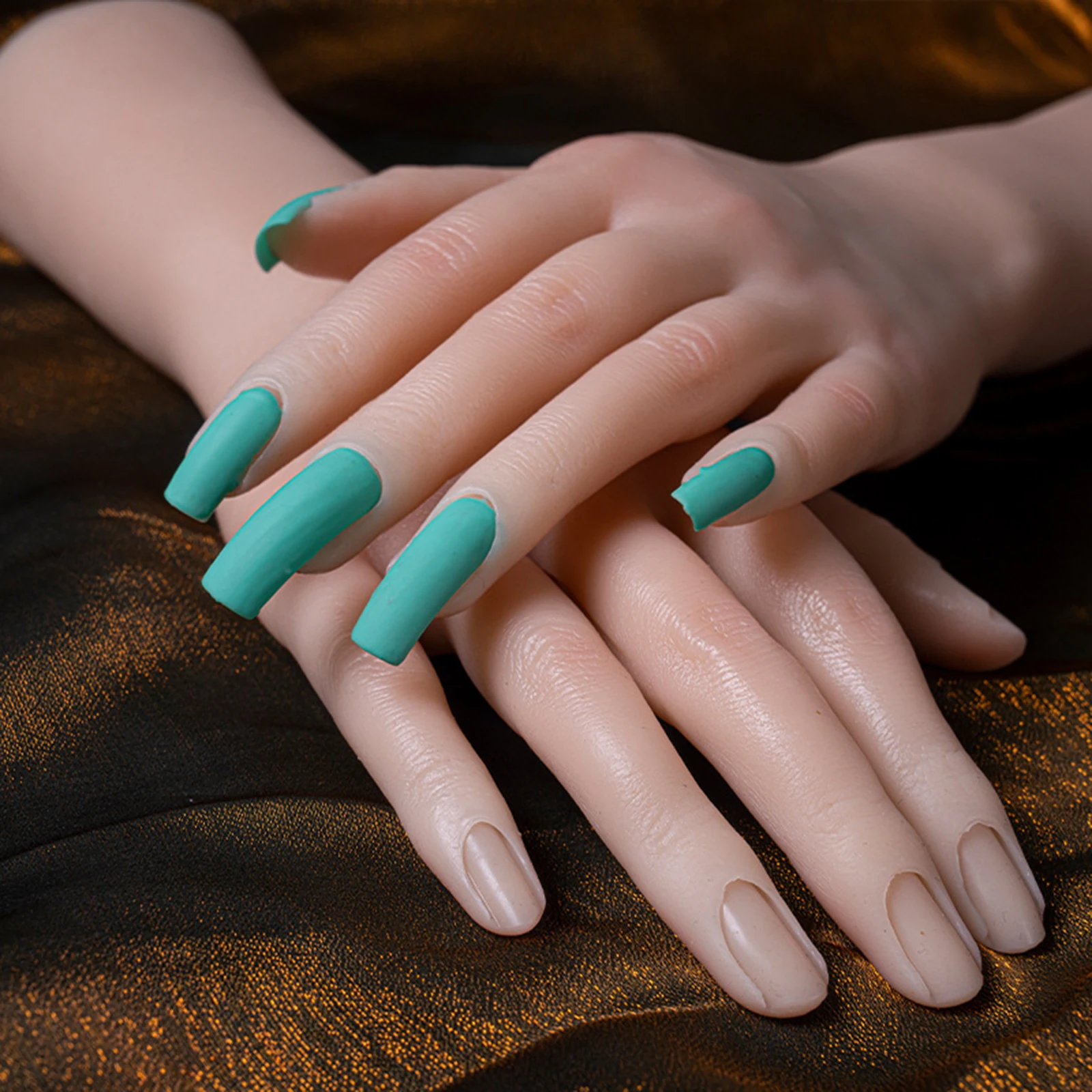 

Simulation Silicone Practice Fake Hand DIY Nail Display for Acrylic Nails Salons Moveable Flexible Display Hand Manicure Tools