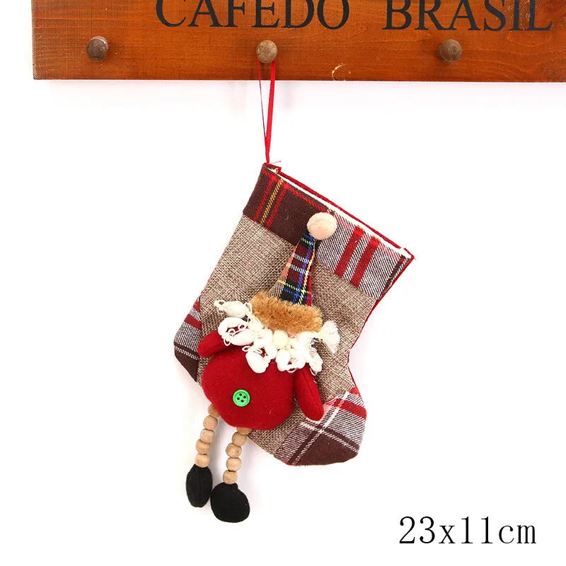 style 7-23-santa Подарки на год, сумка, Рождественский чулок, рождественские украшения для дома, Navidad, носки, Natal Tree Decoration Noel, сделай сам, поставки - Цвет: style 7-23-santa
