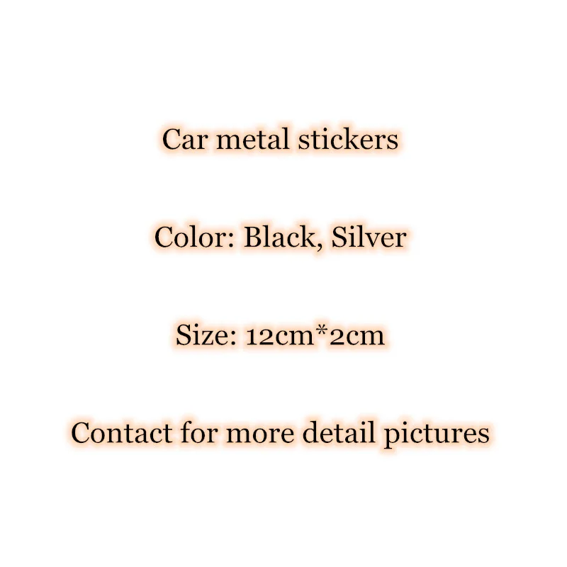 [Хит продаж] 3 шт. Металлическая Эмблема для автомобиля 12*2 см эмблема на задний