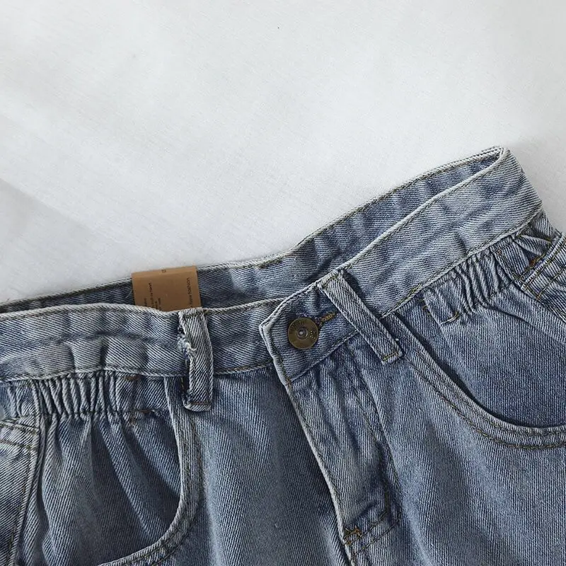 

Denim Shorts Women Embroidered Printed Mickey Jean Shorts for Women Summer Hole Jeans Cute Cartoon Bottoms High Waist Straight