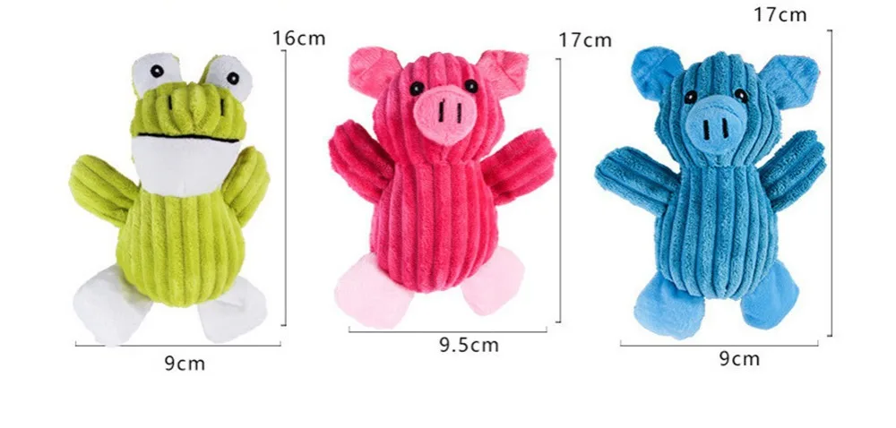 YoberPet плюшевые собаки игрушки пищащие красная синяя свинья зеленая лягушка