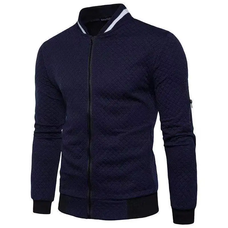 

Men's Zipper Bomber Jacket Warm Fleece Jacket Hip Hop Casual Street Fitted Bomber Jacket Winter Wear