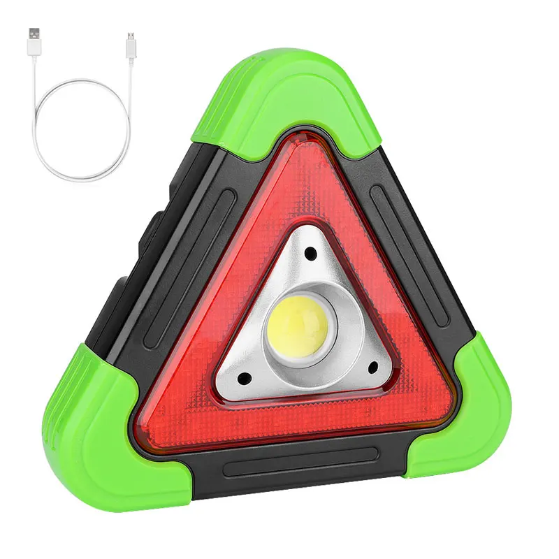 

USB Portable Solar Flood Lamp COB Work Light Triangle Warning Light SOS Searchlight Emergency Warning Traffic Light Spotlamp