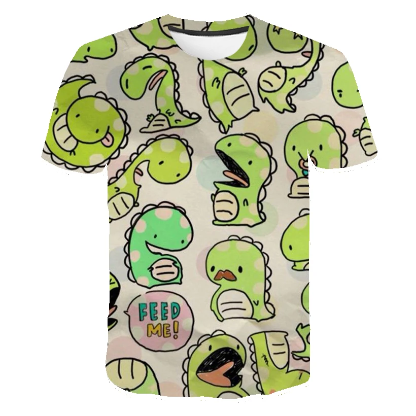 2021 Милая футболка с рисунком динозавр Футболка для мальчиков детская принтом