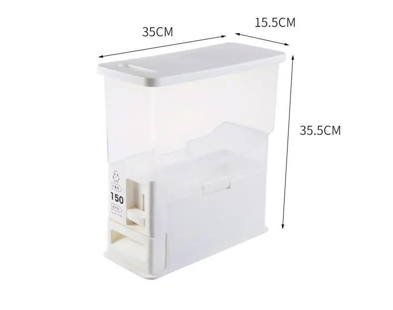 

5Kg Automatic Metering Rice Storage Container Moisture-Proof Insect-Proof Sealed Rice Noodle Barrel Airtight Food Dispenser