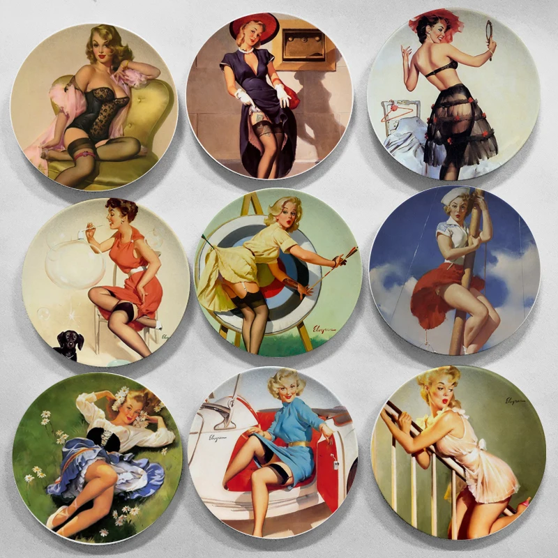 Гил элвгрен пластина пин ап девушки сексуальные постеры стены искусственная